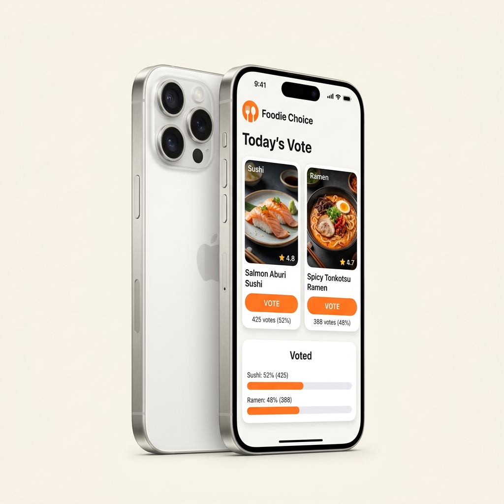 Foodie Choice App Mockup